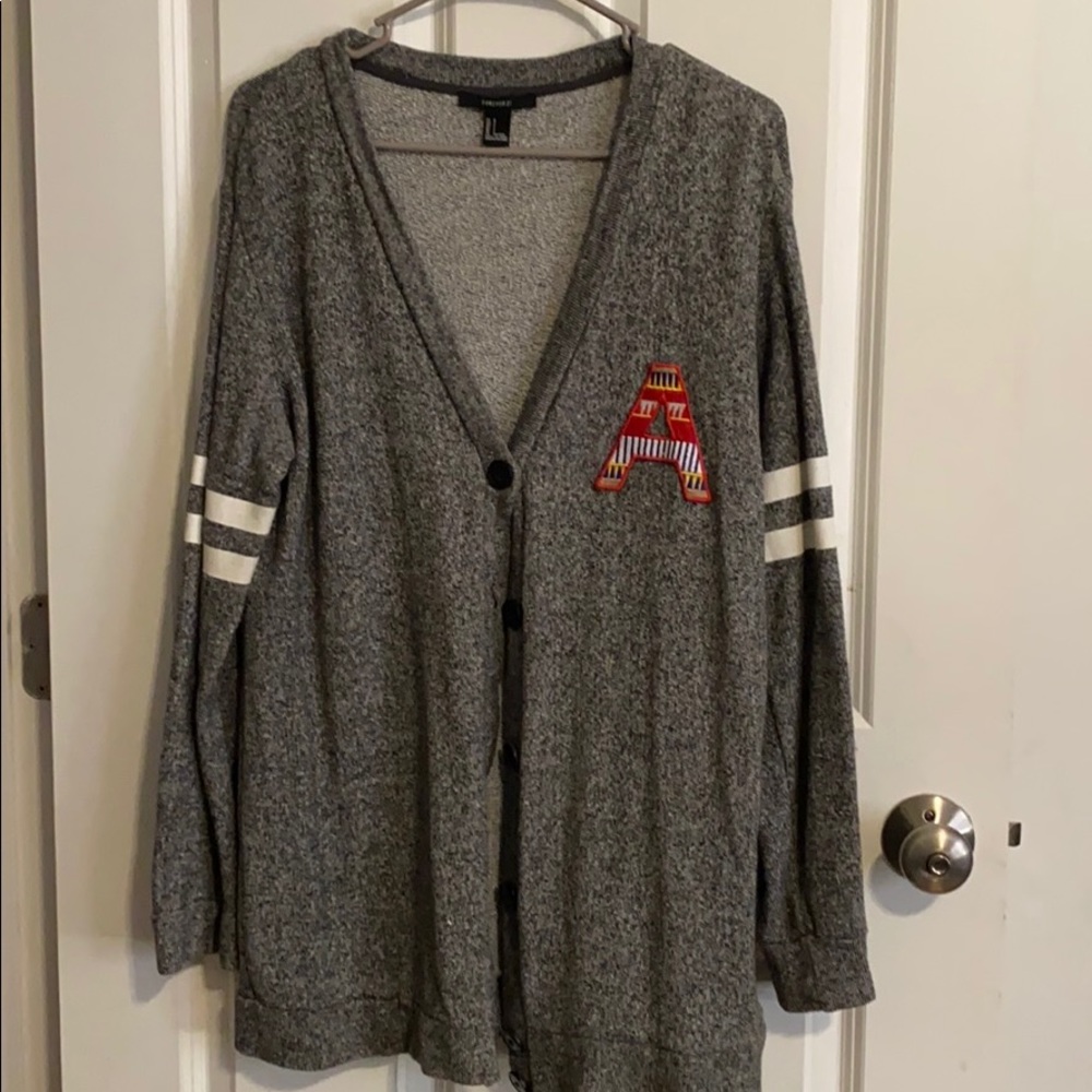 Forever 21 button up varsity sweater